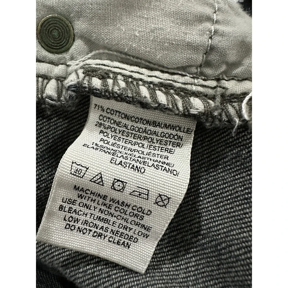 Free People Womens Size 26x24 Denim Jeans 61855 Green Skinny Distressed Cropped